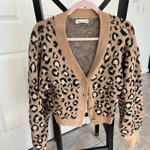 Cheetah print cardigan